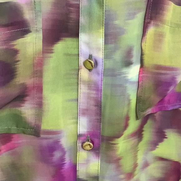 JLo High Low Multicolored Blouse - Picture 4 of 9